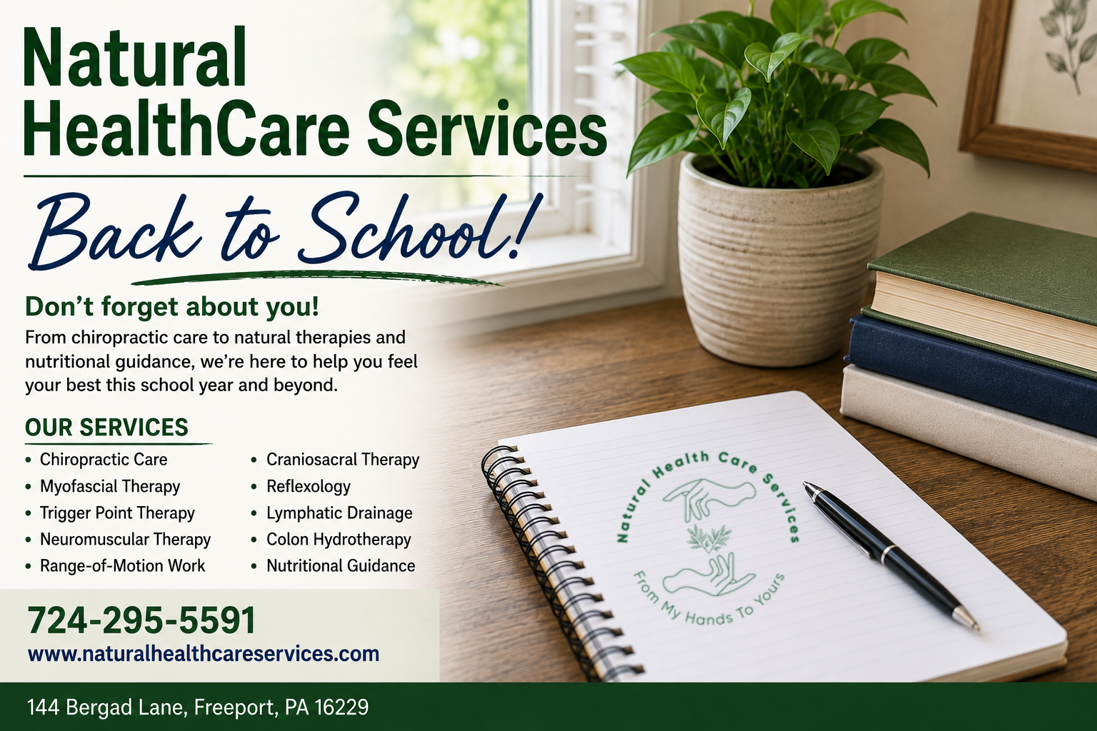 Natural HealthCare Services Back To School Wellness